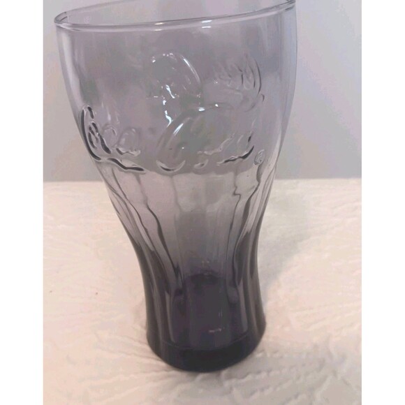 Vintage Libby Purple Amethyst Embossed Coca Cola Glass 6 tall 16oz - Picture 6 of 9